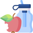 frutas y agua